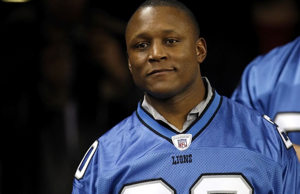 Barry Sanders Detroit Lions Men's Black Pro Line Backer Long