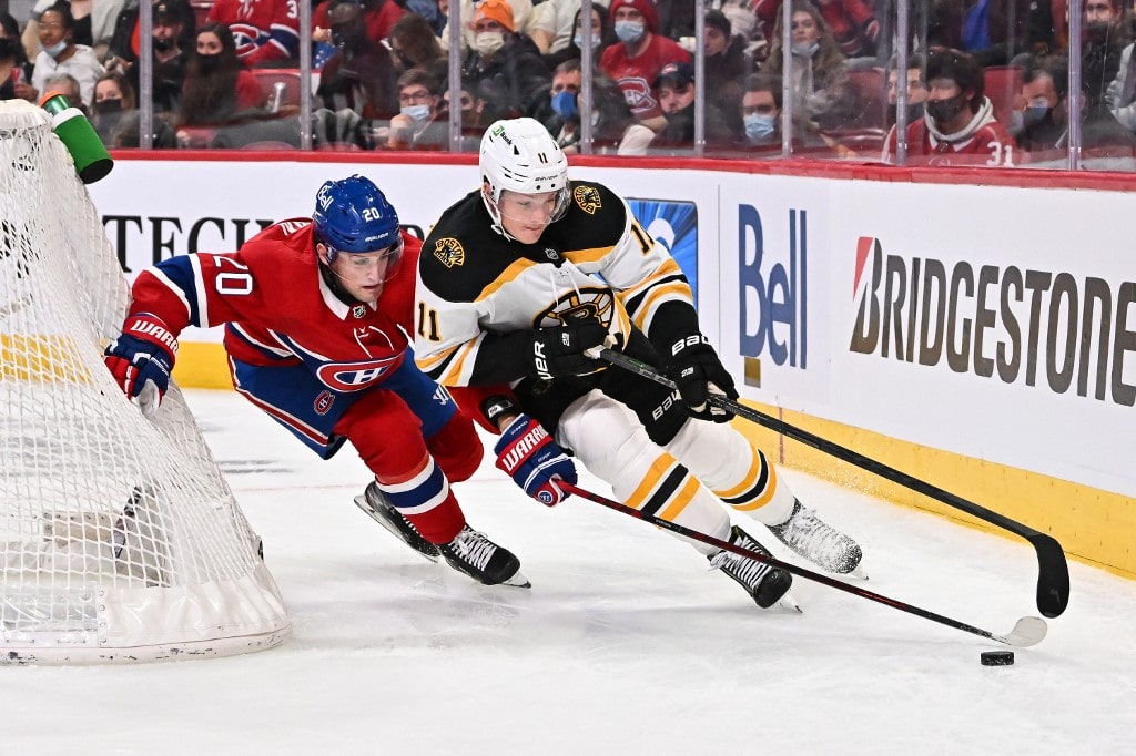 Pastrnak gets 49th goal, Bruins top Montreal, 5th win in row