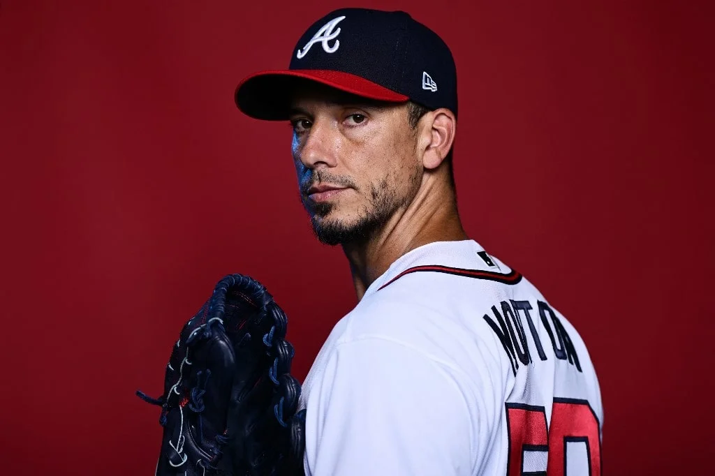 Spencer Strider of the Atlanta Braves poses for a portrait at