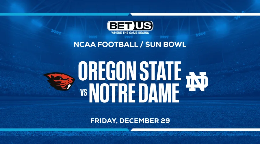 NCAAF Score Predictions Notre Dame Routes Oregon State